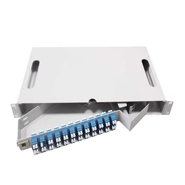 Is it useful to have a network cable with fiber optic cable connector on a front panel 